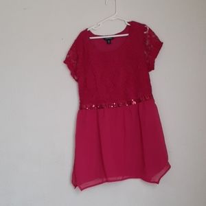 George blouse XL  1xs 14-16 pink color